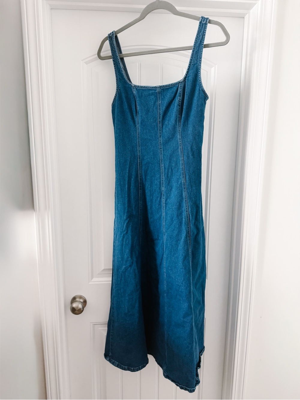 Blue Denim Midi Dress